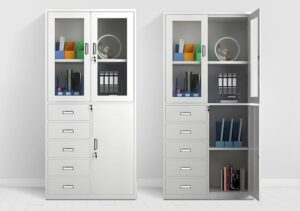 3-door 5-drawer steel file cabinet