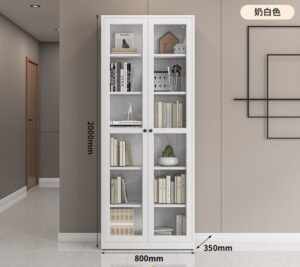 2-glass door bookcase